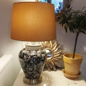 Bordslampa / Lampfot Keramik China Blue