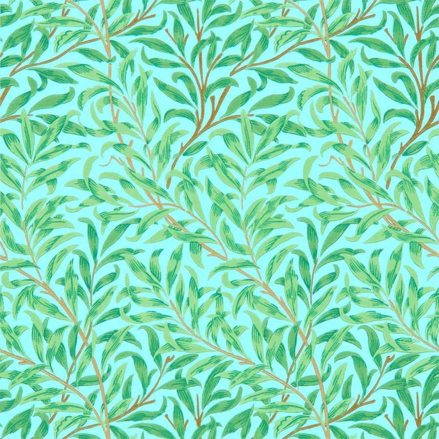 William Morris tapet Willow Bough Sky Leaf green