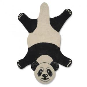 Classic Collection Barnmatta Panda vit svart barnrumsmatta